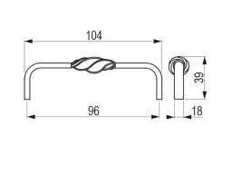 Úchytka Virella L 96 starocín